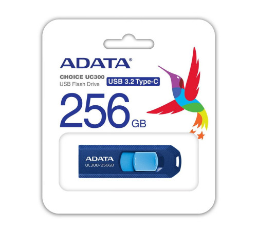 USB накопитель 256GB ADATA UC300 USB 3.2 Gen1, синий