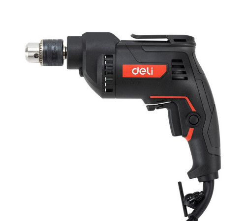 Дрель сетевая Deli DE-DZ10-2E (500Вт, 10мм, 3300 об/мин)