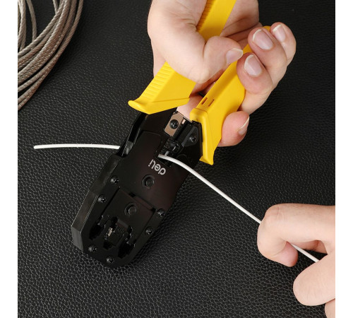 Обжимные клещи Deli DL2468C 8P(RJ-45), 6P(RJ-14 и RJ-12), 4P(RJ-9)  200мм