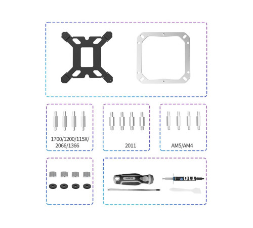 Вентилятор для процессора ALSEYE i600-W, белый