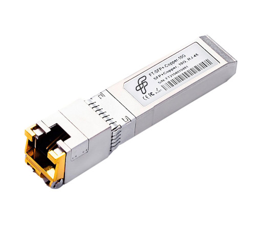 Трансивер Fibertrade FT-SFP+-Copper-10G, 10G, SFP+, RJ45/CU, 30m,  (прошивка Mellanox) OEM, Fibertrade