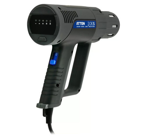 Ручной цифровой термофен Atten ST-2308 230В, 2100 Вт, 50-650℃, светодиодное меню