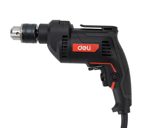 Дрель-шуруповерт сетевая Deli DE-CZ13-1E (680Вт, 13мм, 3000об/мин, 48000уд/мин, картон)