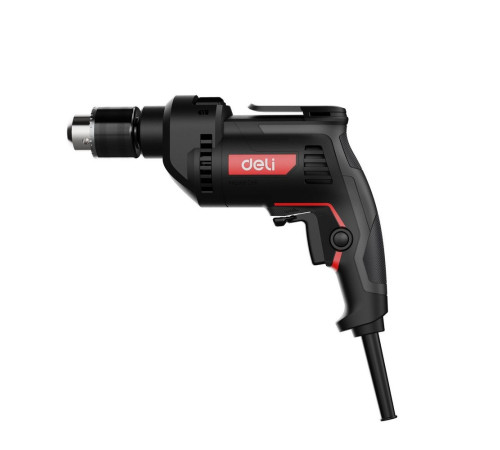 Дрель-шуруповерт сетевая Deli DE-CZ13-1E (680Вт, 13мм, 3000об/мин, 48000уд/мин, картон)