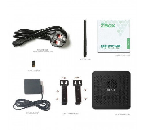 Платформа ПК ZOTAC-ZBOX-MI648,Barebone, Intel i5-1340P, 2x DDR5-5200/4800 SODIMM, M.2 SSD SLOT, 2x GLAN, WIFI, BT