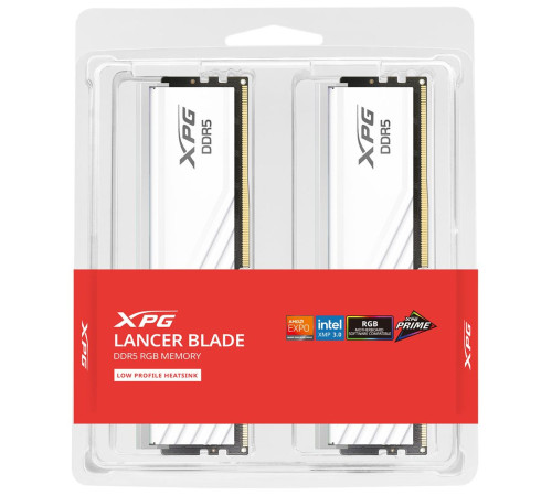 Модуль оперативной памяти XPG 32GB Lancer Blade RGB DDR5 6000Mhz DIMM white kit 16*2, 1.35V, CL30-40-40