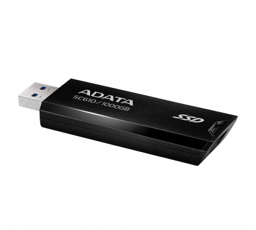 Твердотельный накопитель SSD ADATA SC610 1TB Black External   USB 3.2 Gen2, 550/500 RTL