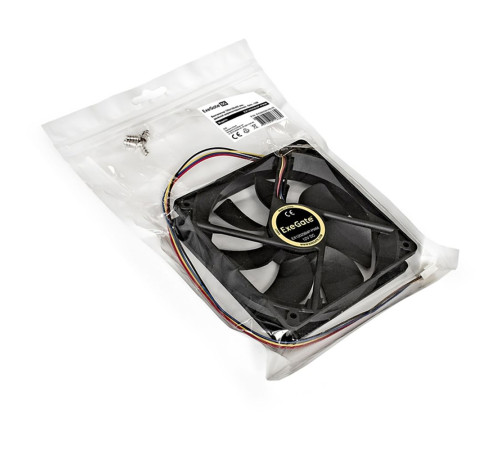 Вентилятор для корпуса ExeGate EX12025B4P-PWM, черный