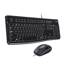 Комплект (клавиатура/мышь) проводной Logitech MK120, черный