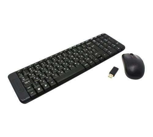 Комплект (клавиатура + мышь) Logitech MK220, черный