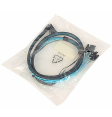 Кабель ACD-RA8643-SATASB-08M, SFF8643-to-4*SATA+SB ( HDmSAS (угловой) -to- 4*SATA+SideBand ) 0.75 м (аналог 2280000-R) 