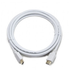 Кабель HDMI Cablexpert CC-HDMI4-W-6, 1.8 м, v1.4, 19M/19M, белый, позол. разъемы, экран