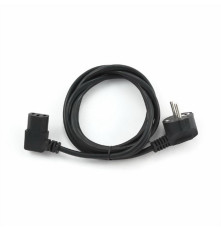 Кабель питания Cablexpert, Schuko(S22)- C13, VDE, 10А, 0.75 мм2, угловой разъем, с заземлением, 1.8 м, черный