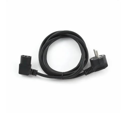 Кабель питания Cablexpert, Schuko(S22)- C13, VDE, 10А, 0.75 мм2, угловой разъем, с заземлением, 1.8 м, черный