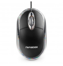 Мышь Гарнизон GM-100, USB, чип- Х, черный, 1000 DPI, 2кн.+колесо-кнопка
