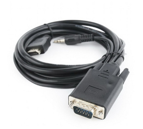 Кабель Cablexpert  HDMI-VGA  A-03-6, 19M/15M + 3.5Jack, 1.8 м, черный, позол. разъемы