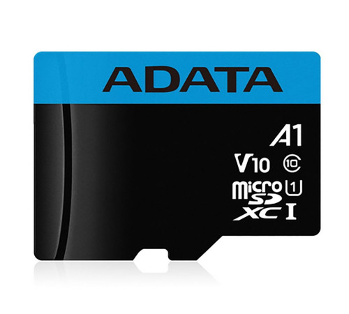 Карта памяти microSDXC 256GB ADATA Premier AUSDX256GUICL10A1-RA1 Class 10 UHS-I/V10 A1, с адаптером