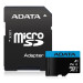 Карта памяти microSDXC 256GB ADATA Premier AUSDX256GUICL10A1-RA1 Class 10 UHS-I/V10 A1, с адаптером