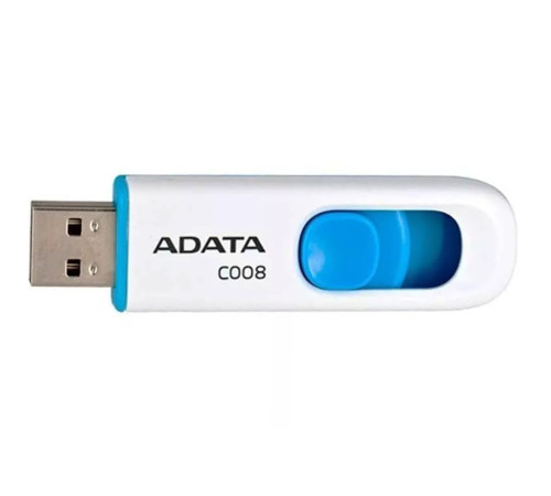 USB накопитель 32GB ADATA C008 USB 2.0, белый/синий