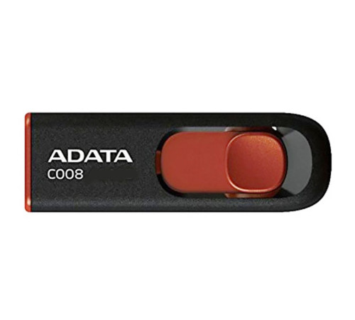 USB накопитель 32GB ADATA C008 USB 2.0, черный/красный