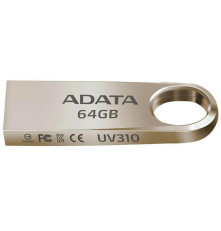 USB накопитель 64GB ADATA UV210, USB 2.0, серебристый