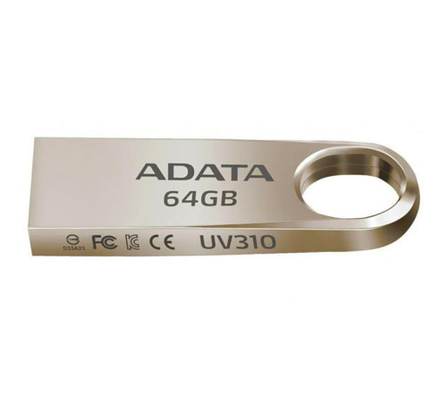 USB накопитель 64GB ADATA UV210, USB 2.0, серебристый