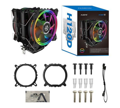 Вентилятор для процессора ALSEYE H120D, черный