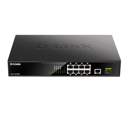Коммутатор D-Link DGS-1010MP/A1A, черный