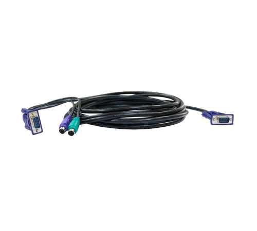 Кабель D-Link DKVM-CB/B1A, 1.8 м, VGA, PS/2 для DKVM-4K/B