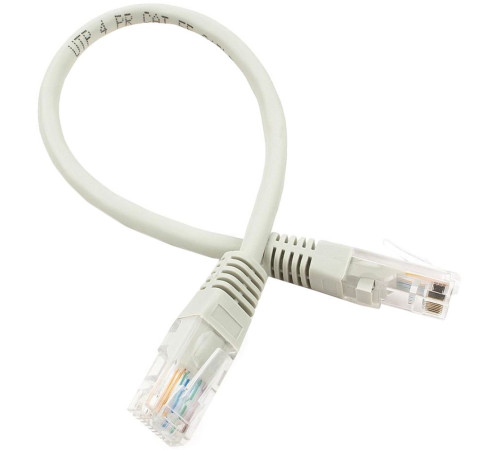 Патч-корд Cablexpert UTP кат.5e, 0.25 м, медь 26AWG, серый