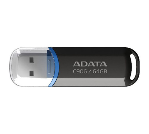 USB накопитель 64GB ADATA C906 USB 2.0, черный/синий