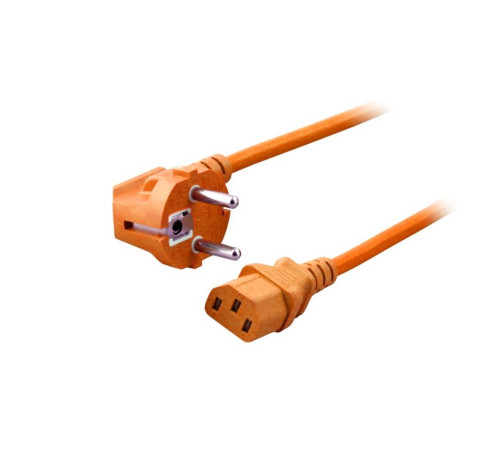 Кабель питания ACD, 3*2,5, S22C13, (Schuko - C13), 10А, 2 м, оранжевый