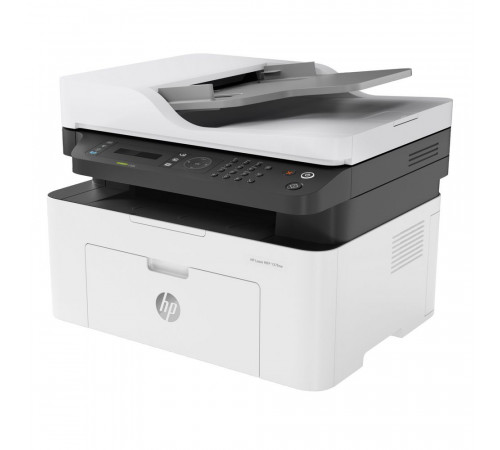 МФУ HP Laser 137fnw, А4, лазерное, черно-белое, 20стр/мин, 1200dpi, 600МГц, 128Мб, WiFi/USB/Ethernet, 500стр/картридж, (4ZB84A)