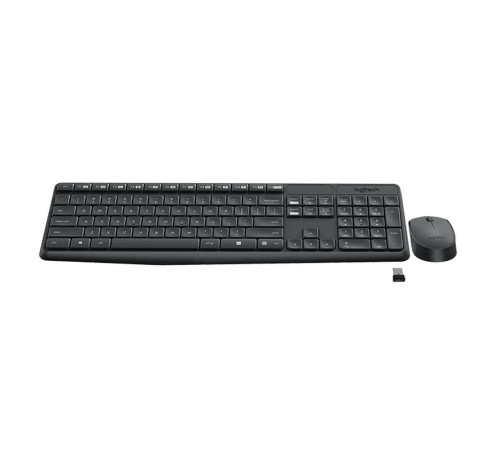 Комплект (клавиатура + мышь) беспроводной Logitech  MK235, серый