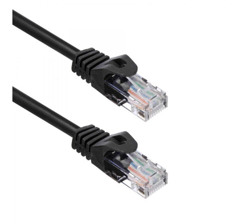 Патч-корд ACD Cat 5e, UTP, 24 AWG, 4 Pair, 7/0.18мм, CU, 3 м, черный