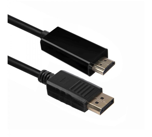 Кабель ACD-DDHM2-30B DisplayPort 1.2, DP-HDMI, Golden Plated, 20m/19m, черный, 3 м