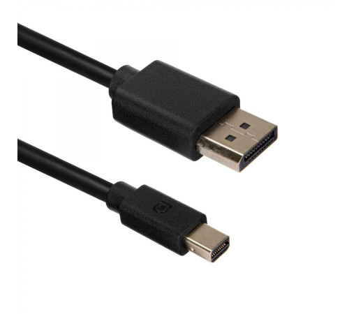Кабель ACD-DDMM2-18B DisplayPort 1.2, DP-mDP, Golden Plated, 20m/20m, черный, 1.8 м