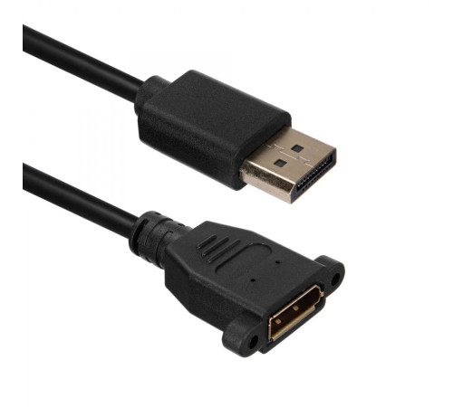 Кабель ACD-DDPF2-50B DisplayPort 1.2, DP extension, Golden Plated, 20m/20f, черный, 5 м