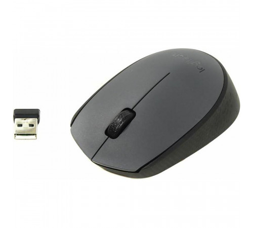 Мышь беспроводная Logitech M170 Gray |910-004642| серая, оптическая, 1000dpi, 2.4 GHz, USB-ресивер, (062887) {10}