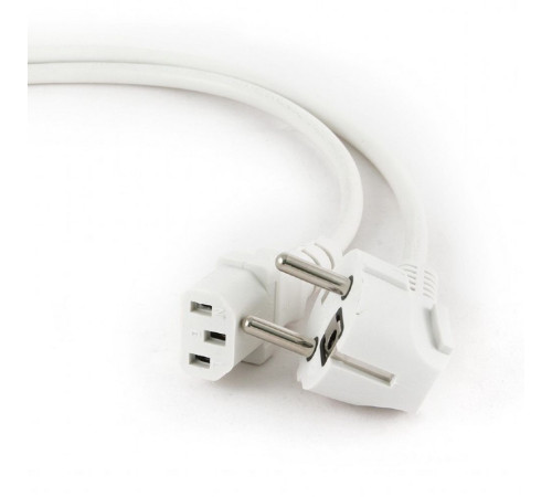 Кабель питания Cablexpert, Schuko(S22)- C13, VDE, 10А, 0.75 мм2, с заземлением, 1.8 м, белый