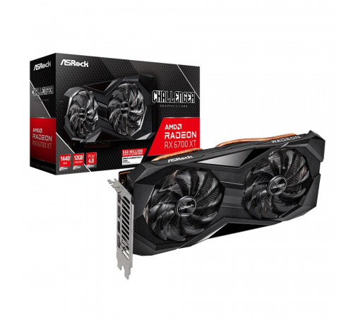 Видеокарта ASRock RX6700XT CHALLENGER D 12GB, GDDR6/192-bit