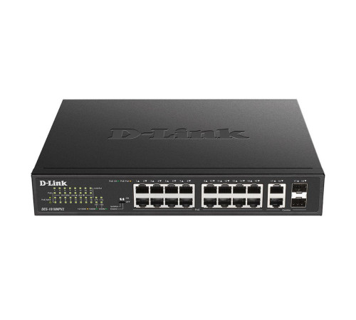 Коммутатор D-Link DES-1018MPV2/A1A, черный