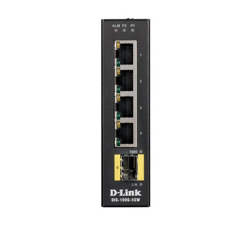 Коммутатор промышленный D-Link DIS-100G-5SW/A1A, черный