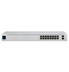 Коммутатор Ubiquiti UniFi Switch 16 PoE, серебристый