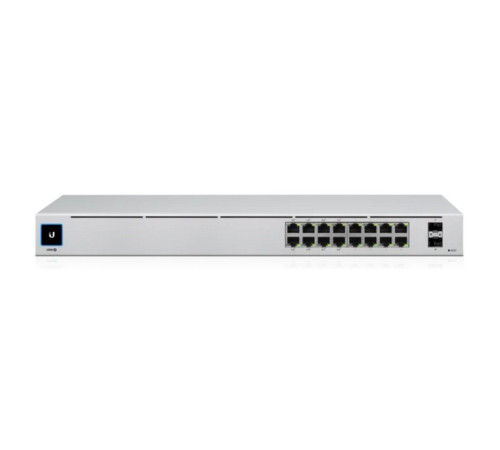 Коммутатор Ubiquiti UniFi Switch 16 PoE, серебристый