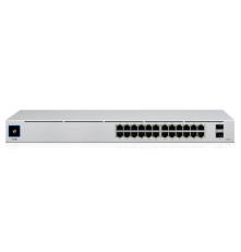 Коммутатор Ubiquiti UniFi Switch 24 PoE, серебристый