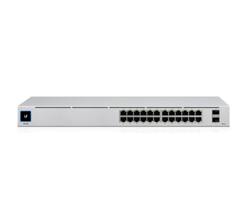 Коммутатор Ubiquiti UniFi Switch 24 PoE, серебристый