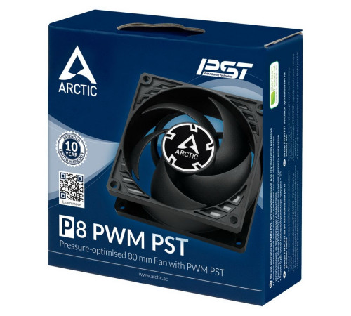 Вентилятор для корпуса ARCTIC Cooling P8 PWM PST, черный