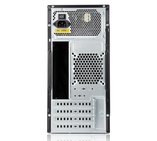 Корпус 450 Вт Foxline FL-733R, mATX, 2x5.25EXT, 2x3.5EXT, 5x3.5INT, 2xUSB3.0, 2xUSB2.0, HDA, wo FAN, w1.2m EU pwr cord
