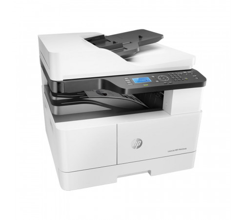 МФУ HP LaserJet M443nda А3, лазерное, черно-белое, 25стр/мин, 1200dpi, 600МГц, 512Мб, 100АПД, USB/Ethernet, 4000стр/картридж, (8AF72A)